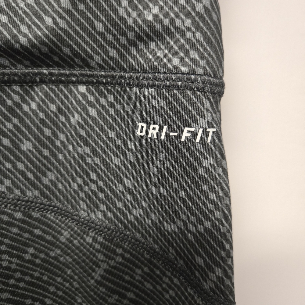 Nike Womens Dri Fit Meteor Printed Running Capri Leggings Size Large in Black - Picture 4 of 7